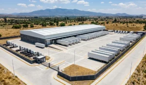 Ilustración de un patio logístico bien diseñado: patio de maniobras, andenes con cajas de 53 pies y zona de staging en un clúster industrial del Bajío.
