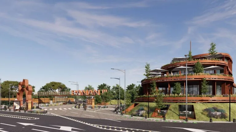 Render ilustrativo del acceso a PANAN Bajío, clúster industrial en Silao, Guanajuato